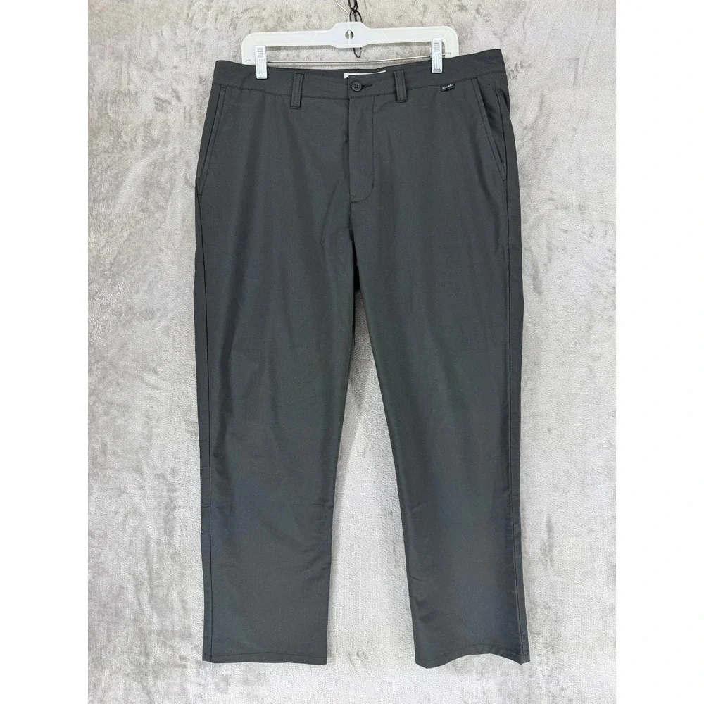 TravisMathew Open to Close Mens‎ Golf Pants 36 Gray Stretch Performance 1MA171